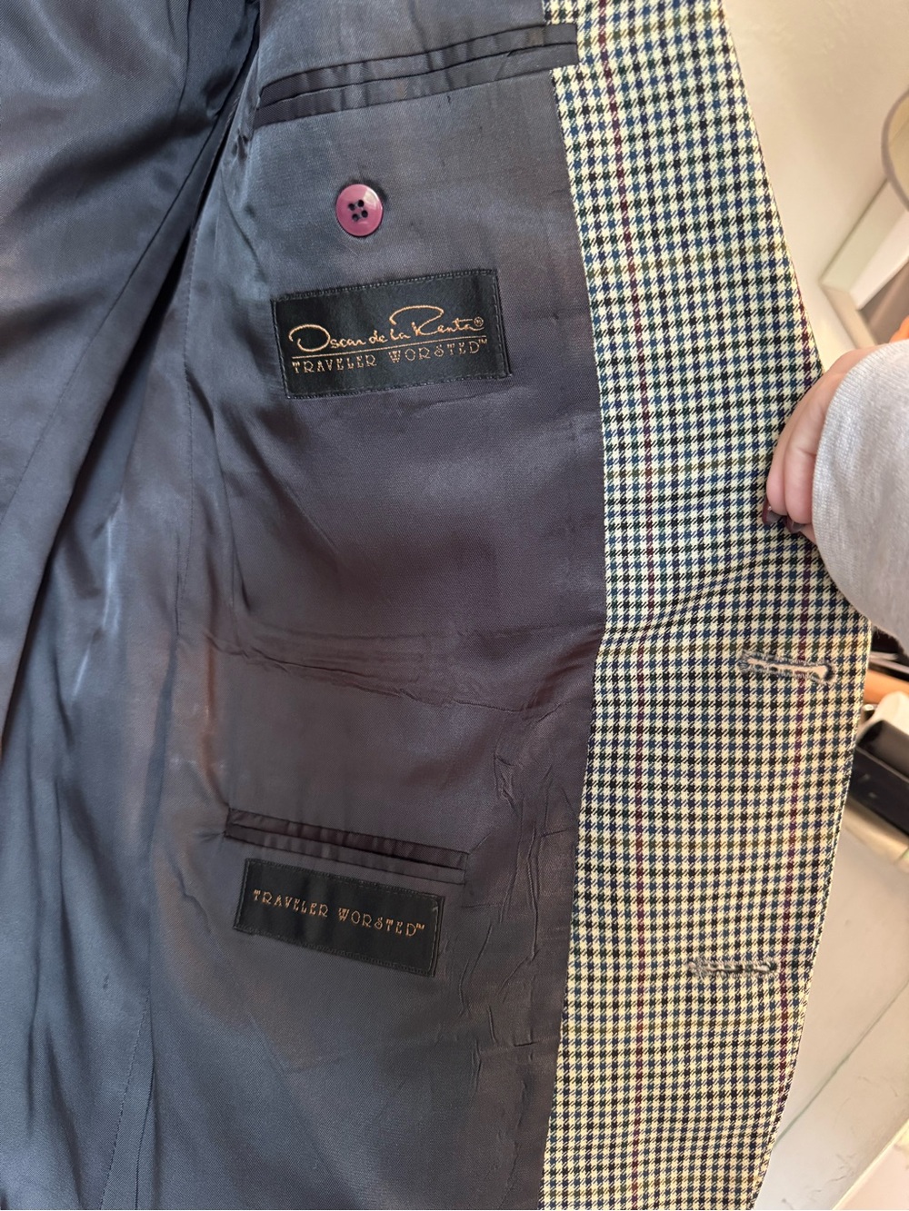 Oscar de la Renta Traveler Worsted Mens Blazer